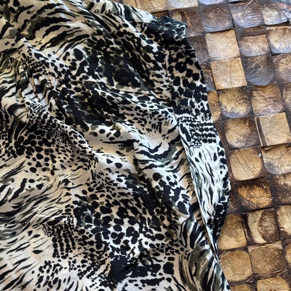 Anthropologie Monochrome Animal Print Blouse - Picture 3 of 4